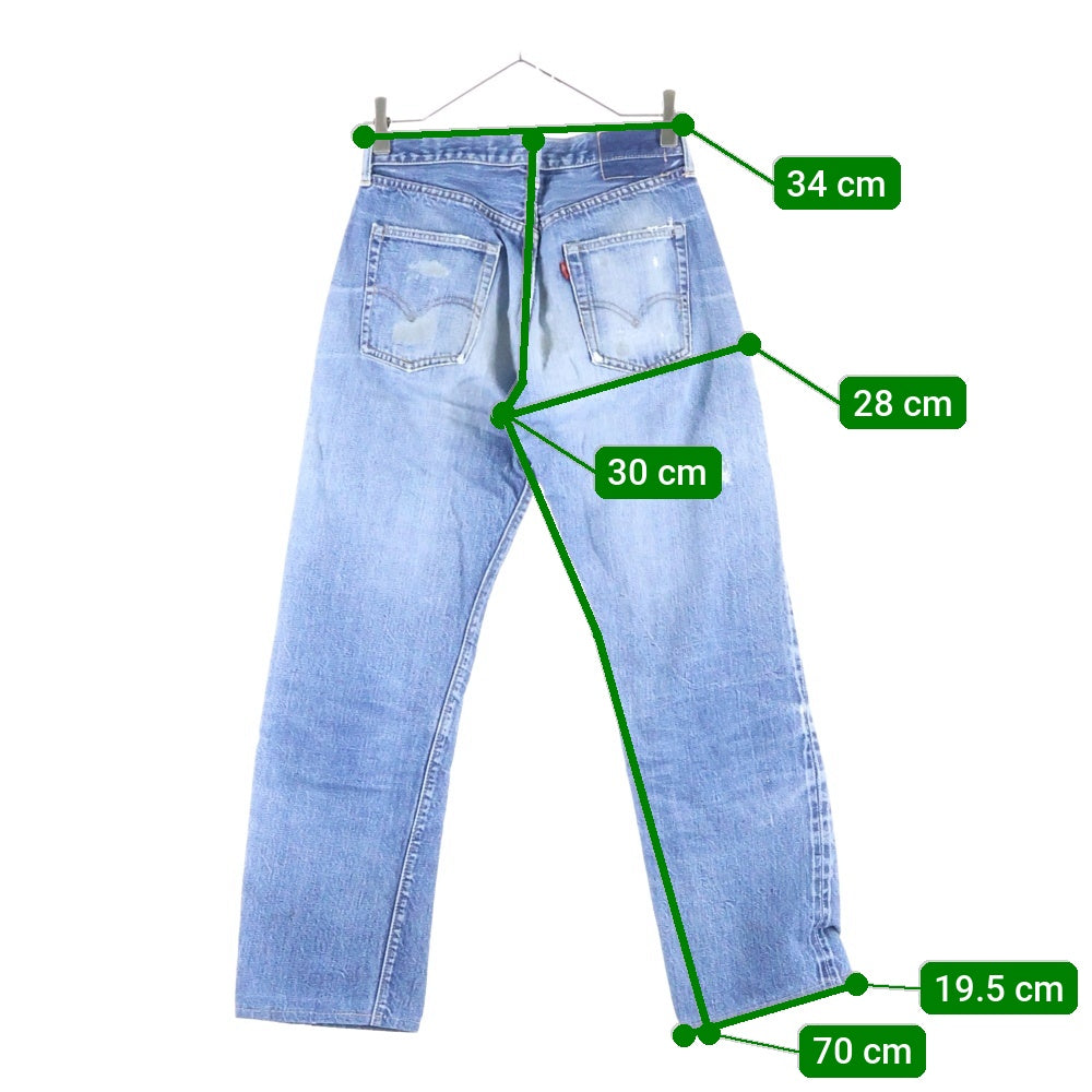 Levi's(リーバイス) 60s VINTAGE 501 BIG E 前期 ボタン裏刻印8 足長R 平行ステッチ デニム パンツ インディゴ