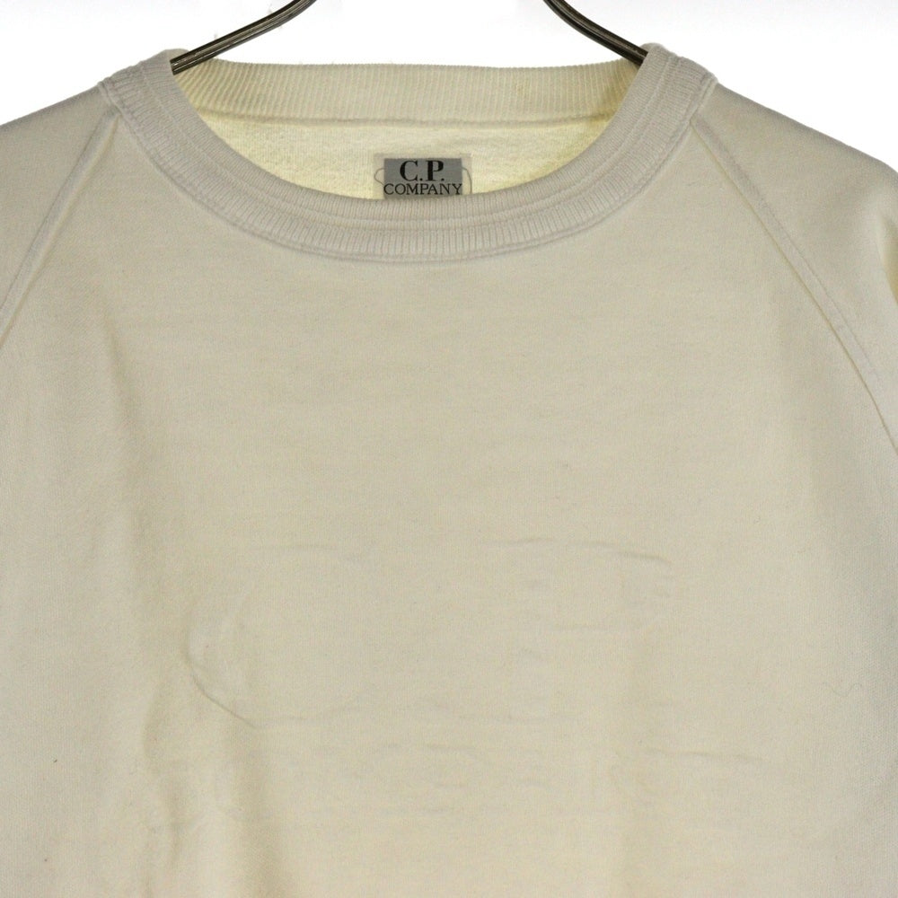C.P. Company(シーピーカンパニー) 90-00s LOGO SWEAT フロントロゴ エンボス加工 スウェット トレーナー 716668 ホワイト