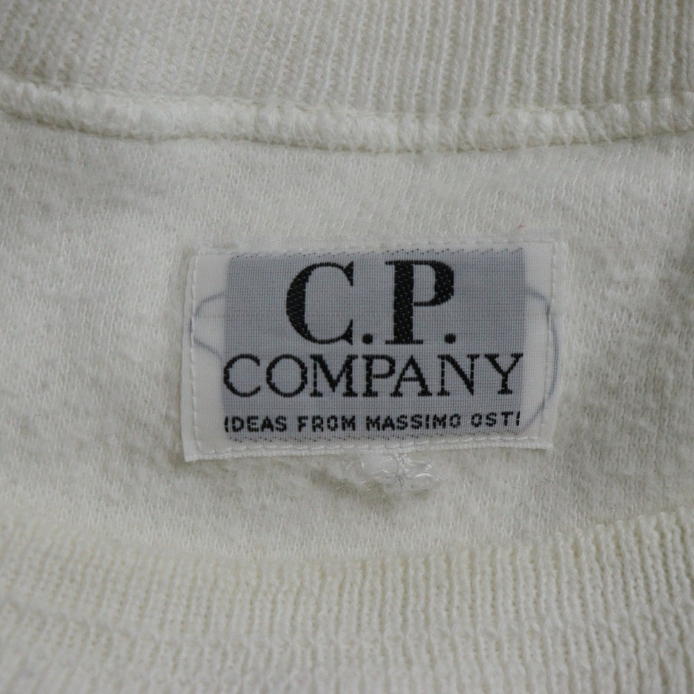 C.P. Company(シーピーカンパニー) 90-00s LOGO SWEAT フロントロゴ エンボス加工 スウェット トレーナー 716668 ホワイト
