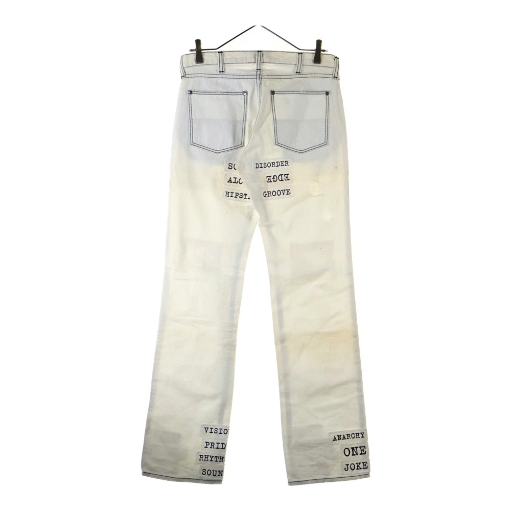 NUMBER (N)INE(ナンバーナイン) 02ss WAPPEN DENIM モダンエイジ期 パッチ ストレート デニム ホワイト
