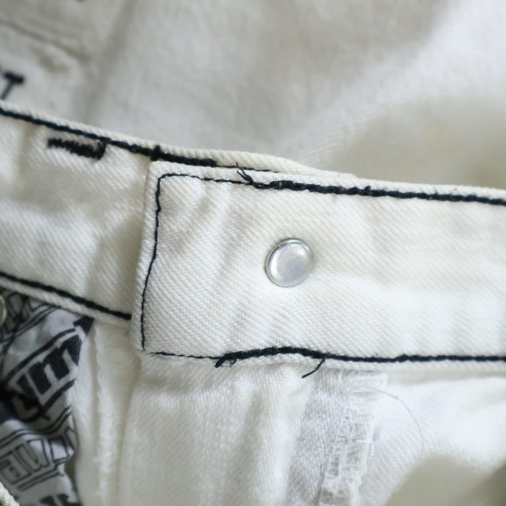 NUMBER (N)INE(ナンバーナイン) 02ss WAPPEN DENIM モダンエイジ期 パッチ ストレート デニム ホワイト