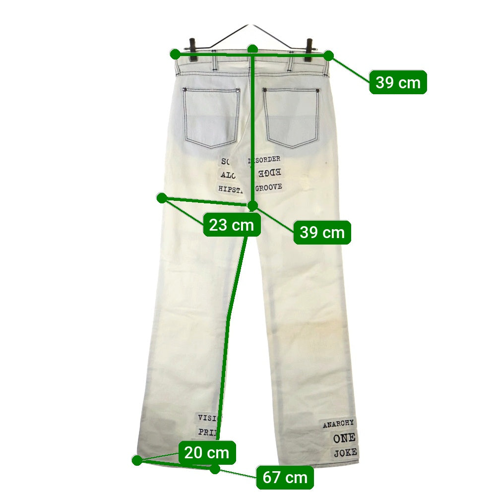 NUMBER (N)INE(ナンバーナイン) 02ss WAPPEN DENIM モダンエイジ期 パッチ ストレート デニム ホワイト