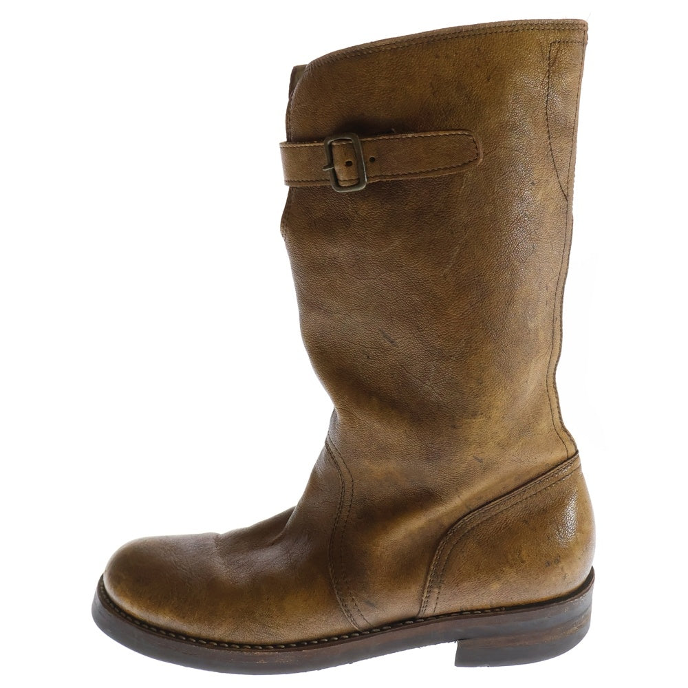 DRIES VAN NOTEN(ドリスヴァンノッテン) LEATHER BOA ENGINEER BOOTS レザー エンジニアブーツ