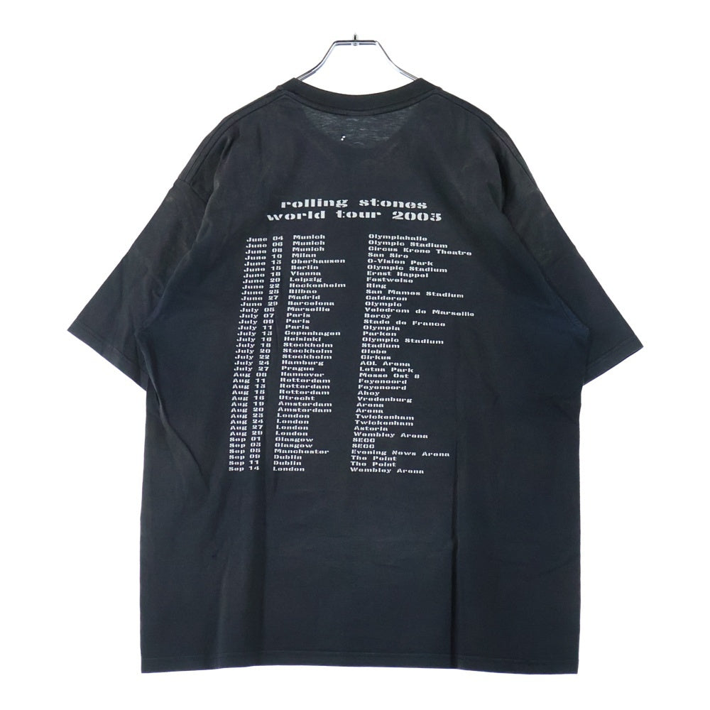 VINTAGE(ヴィンテージ) 00s THE ROLLING STONES WORLD TOUR ローリングストーンズ 両面プリント Tシャツ 半袖カットソー ブラック