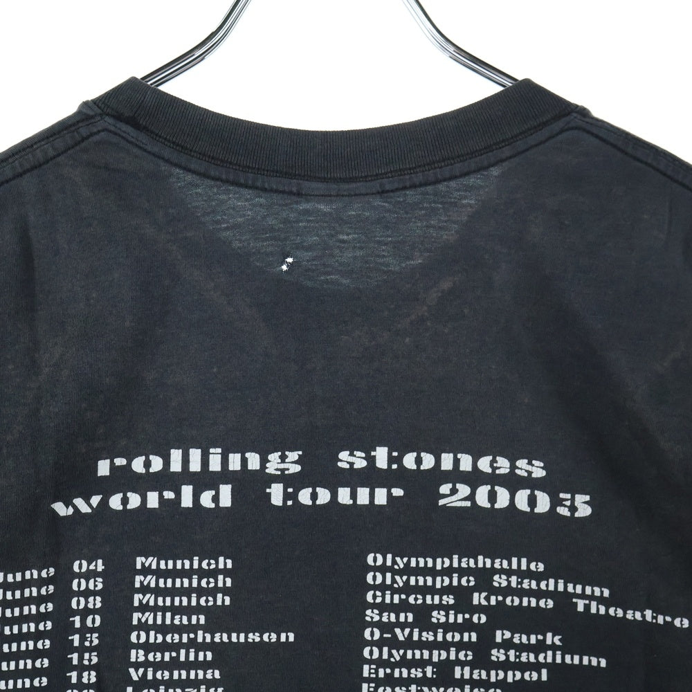 VINTAGE(ヴィンテージ) 00s THE ROLLING STONES WORLD TOUR ローリングストーンズ 両面プリント Tシャツ 半袖カットソー ブラック