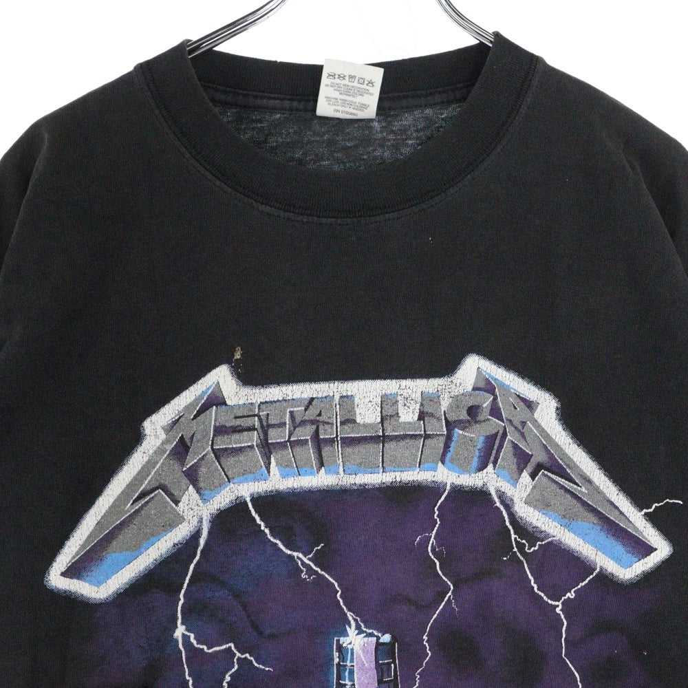 VINTAGE(ヴィンテージ) 00s METALLICA RIDE THE LIGHTNING メタリカ 両面プリント Tシャツ 半袖カットソーブラック
