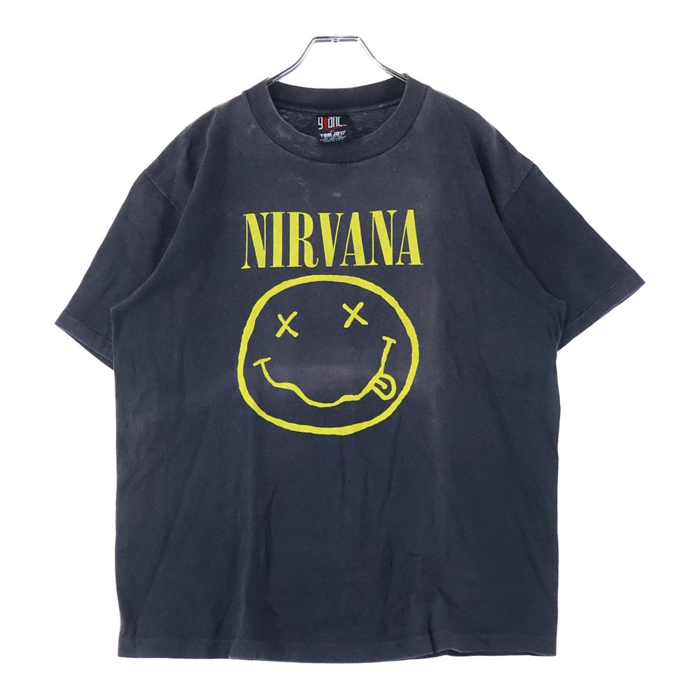VINTAGE(ヴィンテージ) 90s NIRVANA SMILE ニルヴァーナ スマイル Tシャツ 半袖カットソーブラック