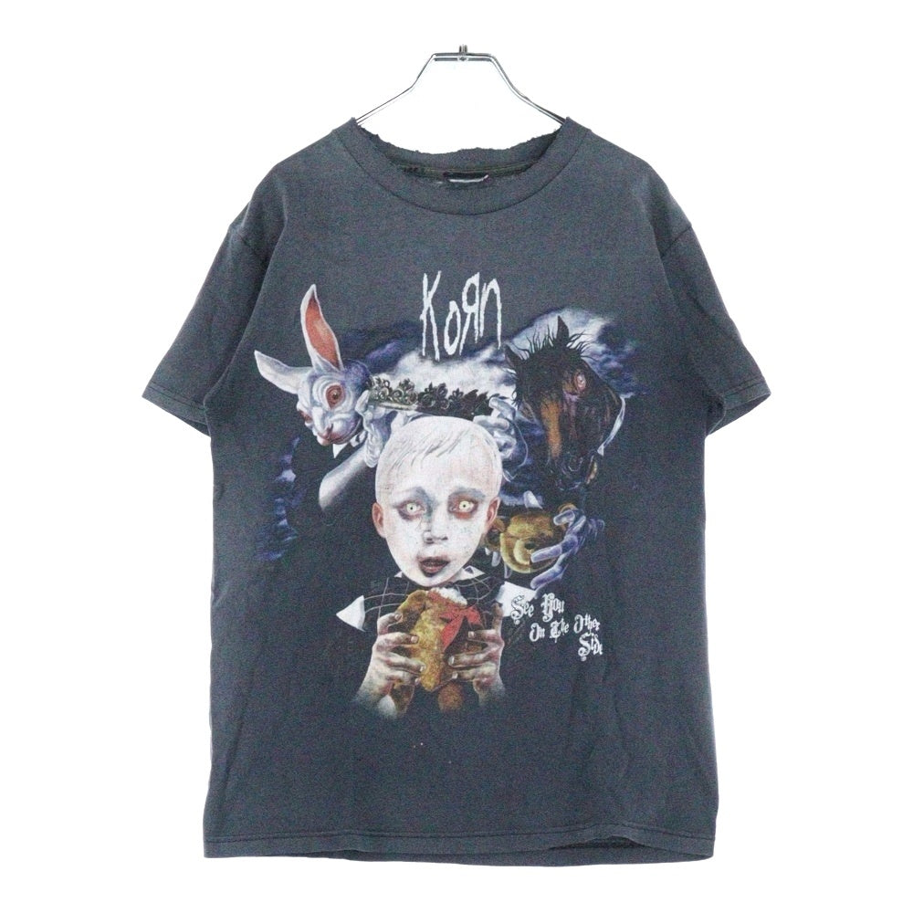 VINTAGE(ヴィンテージ) 00s KORN SEE YOU ON THE OTHER SIDE コーン フロントプリント Tシャツ 半袖カットソー ネイビー
