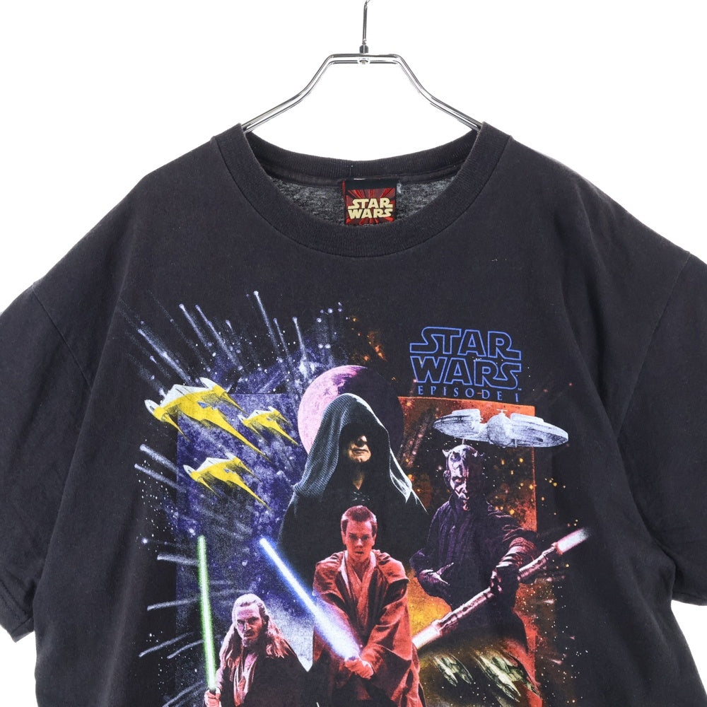VINTAGE(ヴィンテージ) 90s STAR WARS EPISODE 1JEDIvsSITH スターウォーズ エピソード1 Tシャツ 半袖カットソー ブラック