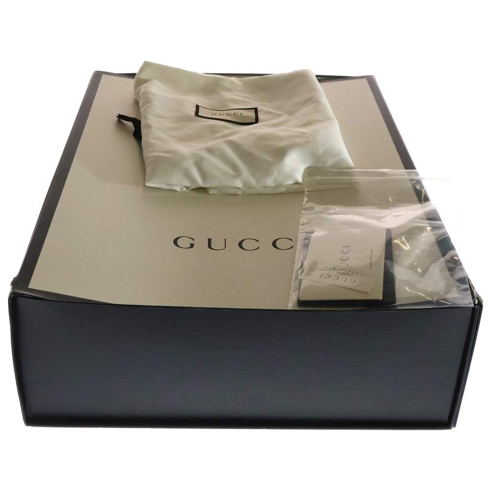 GUCCI(グッチ) LOGO HOBO LEATHER SHOULDER BAG ロゴプリント ハーフムーン ホーボー レザー ショルダーバッグ ブラック 523586 525040