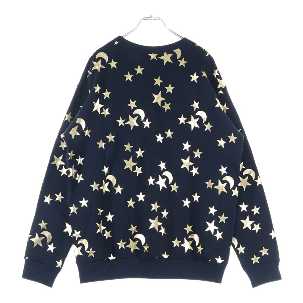 GUCCI(グッチ) 20SS MOON & STAR SWEAT ムーン スター ロッキングG ジェリーライン ロゴ スウェット クルーネック トレーナー 469250-XJBQY ブラック