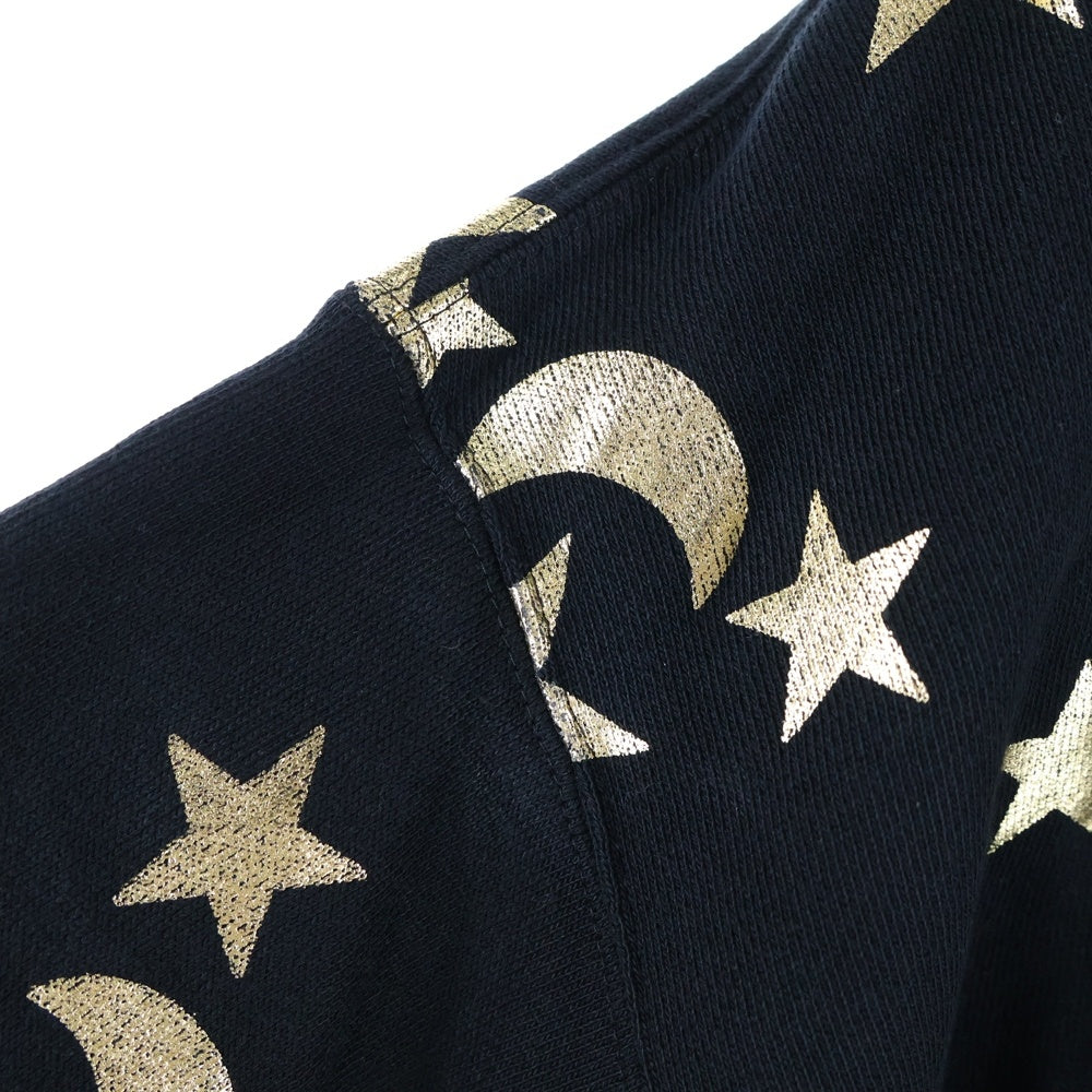 GUCCI(グッチ) 20SS MOON & STAR SWEAT ムーン スター ロッキングG ジェリーライン ロゴ スウェット クルーネック トレーナー 469250-XJBQY ブラック