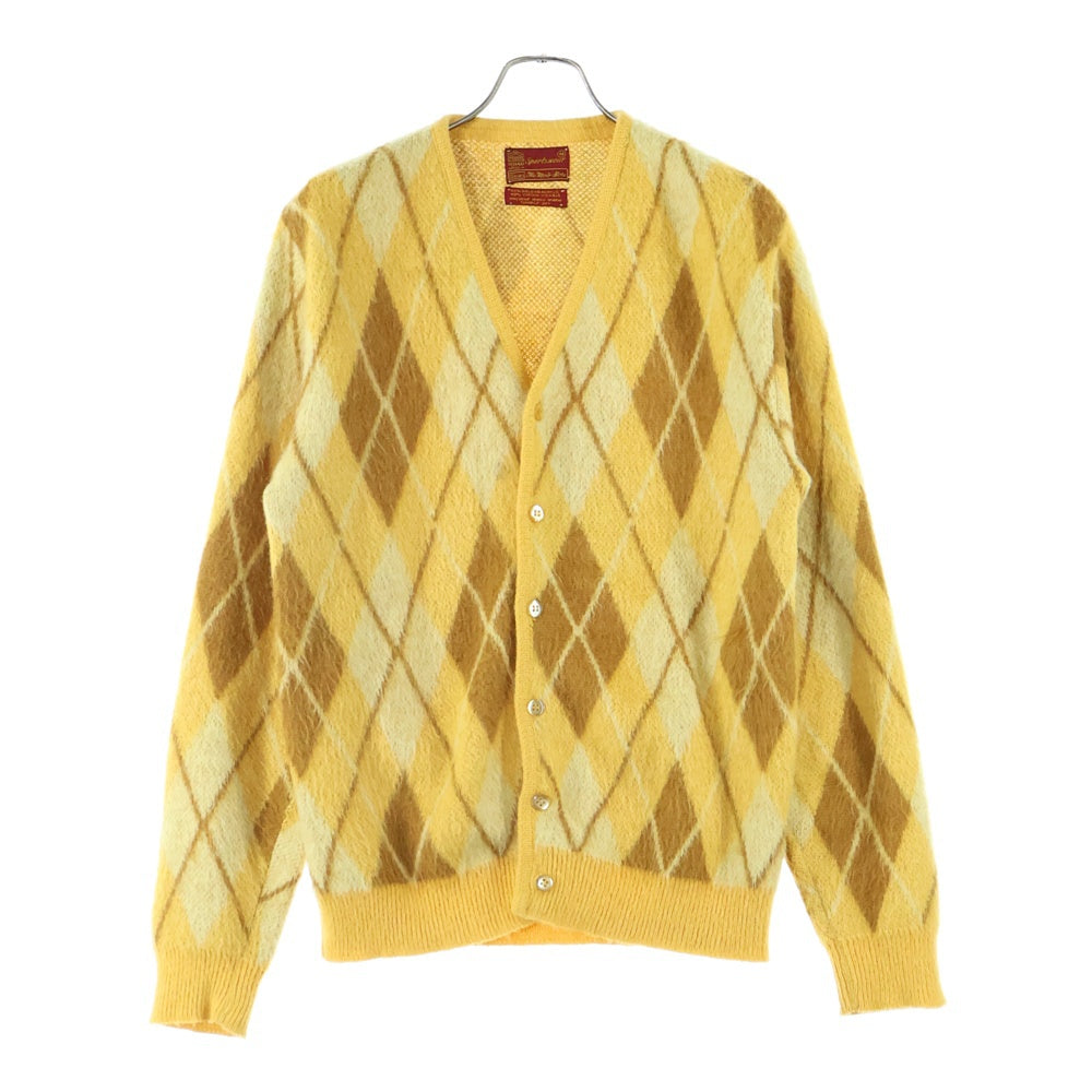 VINTAGE(ヴィンテージ) 60s Sears KINGS ROAD Sportswear ARGYLE MAHAIR CARDIGAN シアーズ アーガイル モヘア カーディガン イエロー