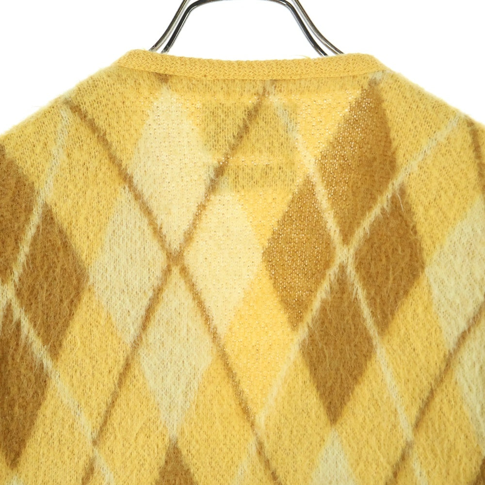 VINTAGE(ヴィンテージ) 60s Sears KINGS ROAD Sportswear ARGYLE MAHAIR CARDIGAN シアーズ アーガイル モヘア カーディガン イエロー