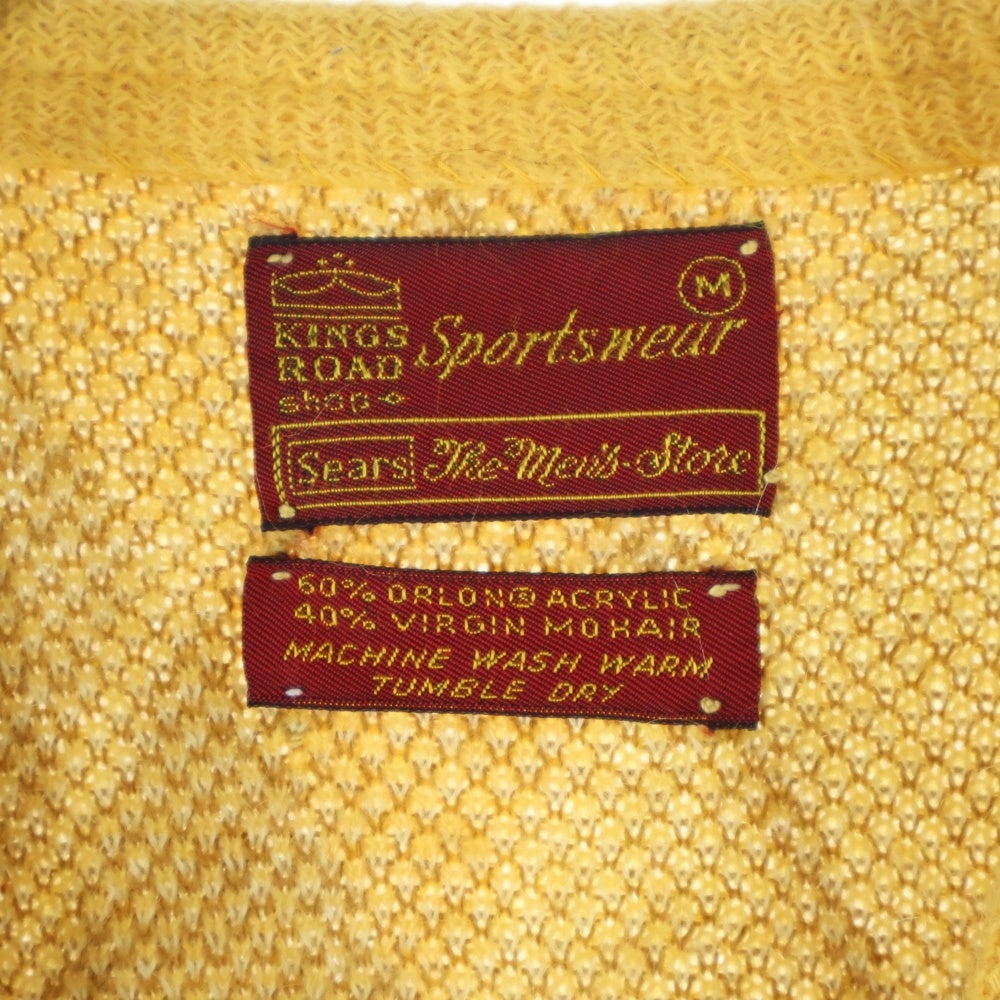VINTAGE(ヴィンテージ) 60s Sears KINGS ROAD Sportswear ARGYLE MAHAIR CARDIGAN シアーズ アーガイル モヘア カーディガン イエロー