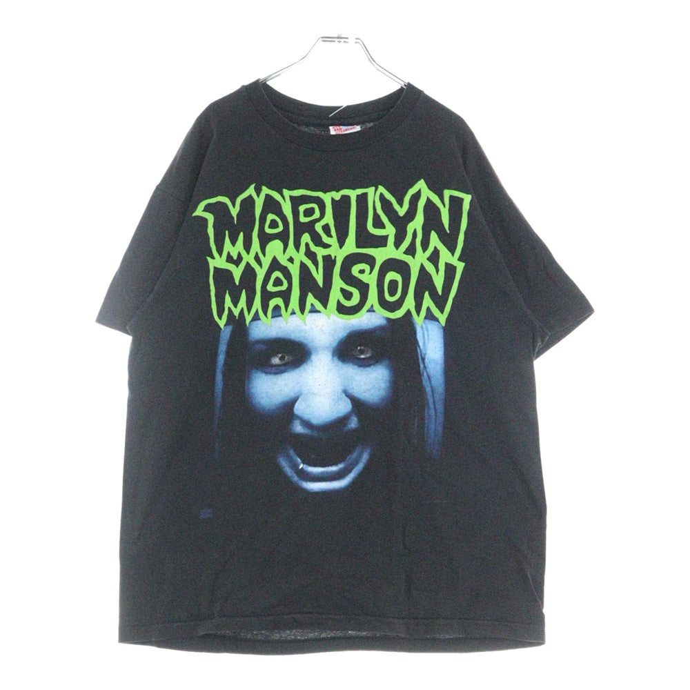 VINTAGE(ヴィンテージ) 90s MARILYN MANSON GET YOUR GUNN THIS IS YOUR WORLD マリリンマンソン ゲットユアーガンズ ディスイズユアー ワールド Tシャツ 半袖カットソー ブラック