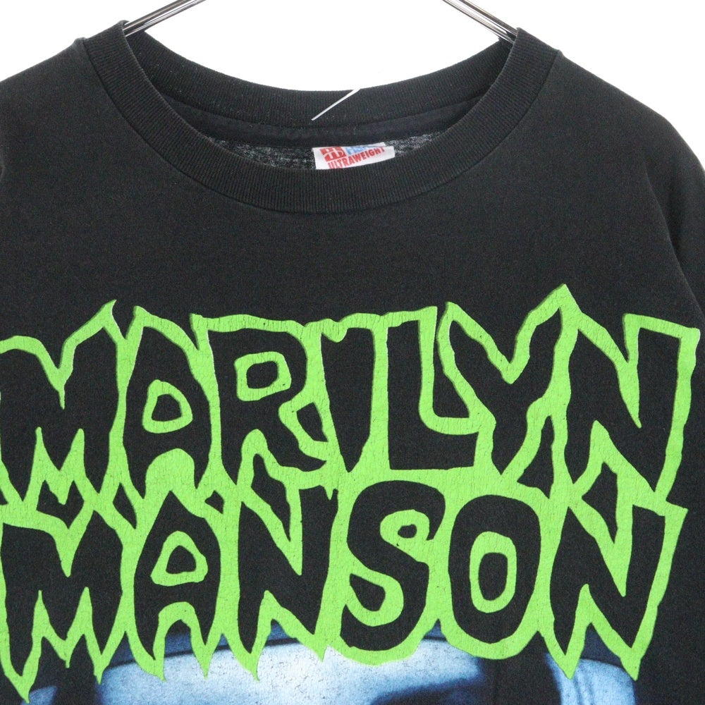 VINTAGE(ヴィンテージ) 90s MARILYN MANSON GET YOUR GUNN THIS IS YOUR WORLD マリリンマンソン ゲットユアーガンズ ディスイズユアー ワールド Tシャツ 半袖カットソー ブラック