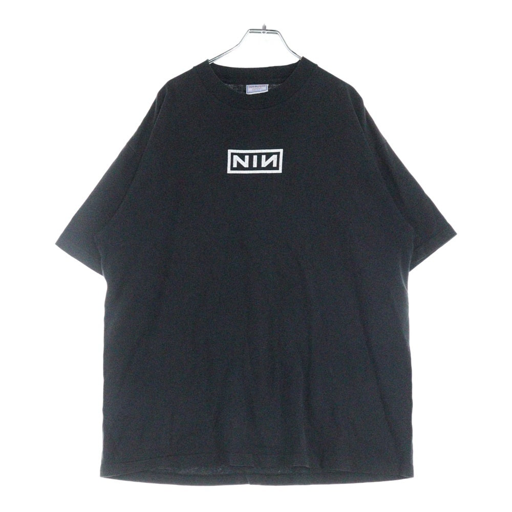 VINTAGE(ヴィンテージ) 90s NINE INCHNAILS BOX LOGO EAP TEE ナインインチネイルズ ボックスロゴ 両面プリント 半袖Tシャツ カットソー ブラック
