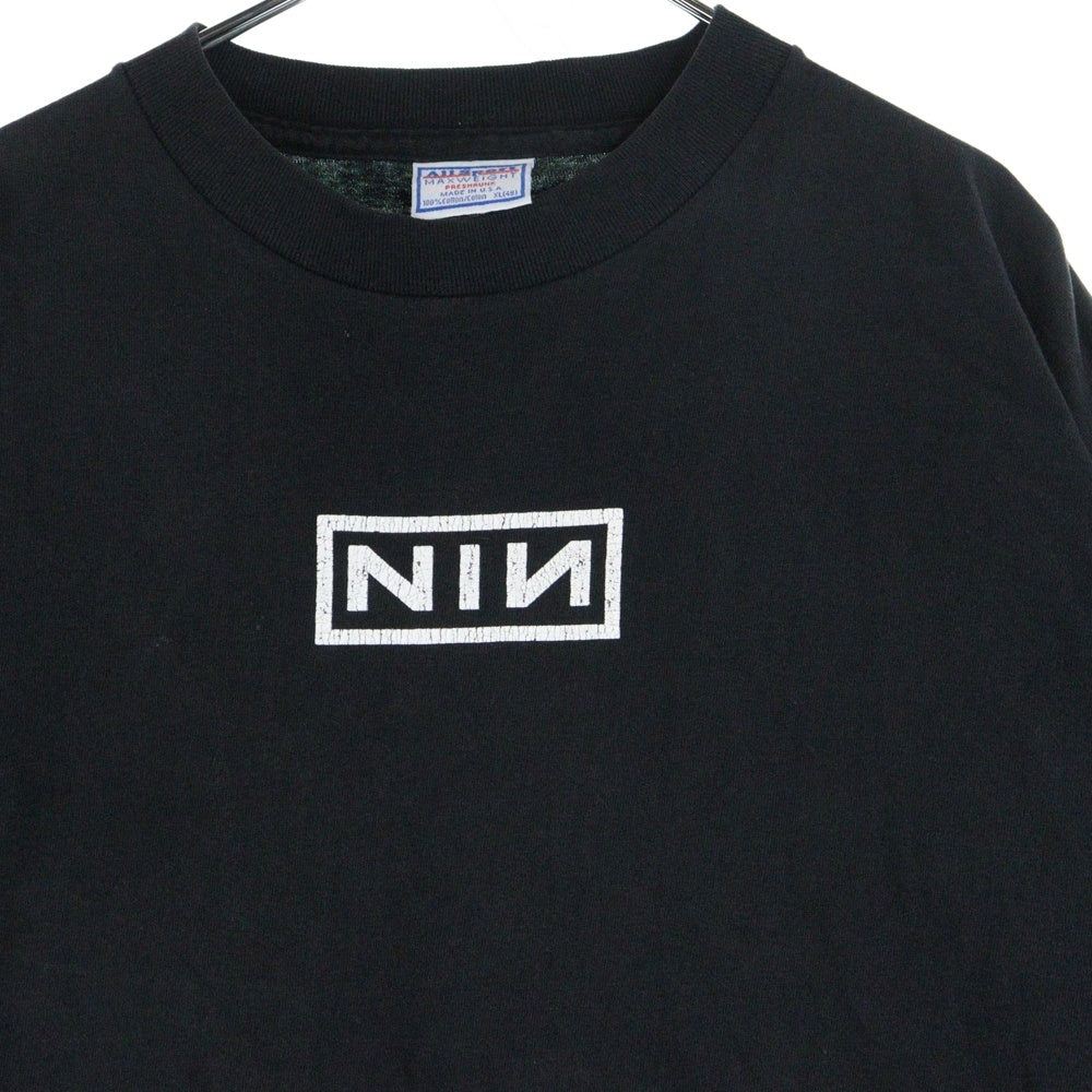 VINTAGE(ヴィンテージ) 90s NINE INCHNAILS BOX LOGO EAP TEE ナインインチネイルズ ボックスロゴ 両面プリント 半袖Tシャツ カットソー ブラック