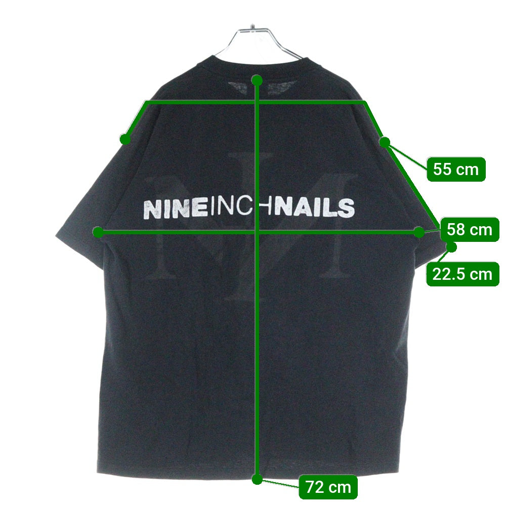 VINTAGE(ヴィンテージ) 90s NINE INCHNAILS BOX LOGO EAP TEE ナインインチネイルズ ボックスロゴ 両面プリント 半袖Tシャツ カットソー ブラック