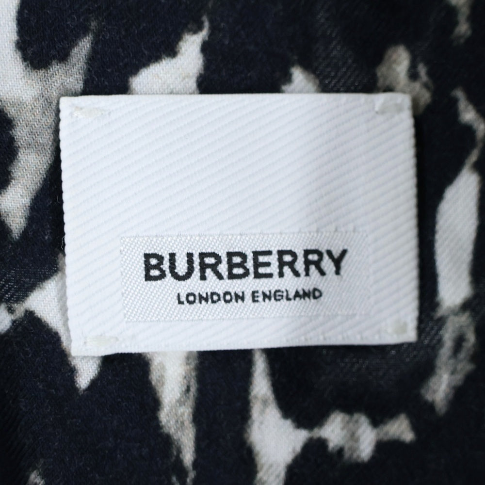 BURBERRY LONDON(バーバリーロンドン) 20SS LEOPARD SHIRT レオパード 半袖 開襟 アロハシャツ ブラック/ホワイト 8023943