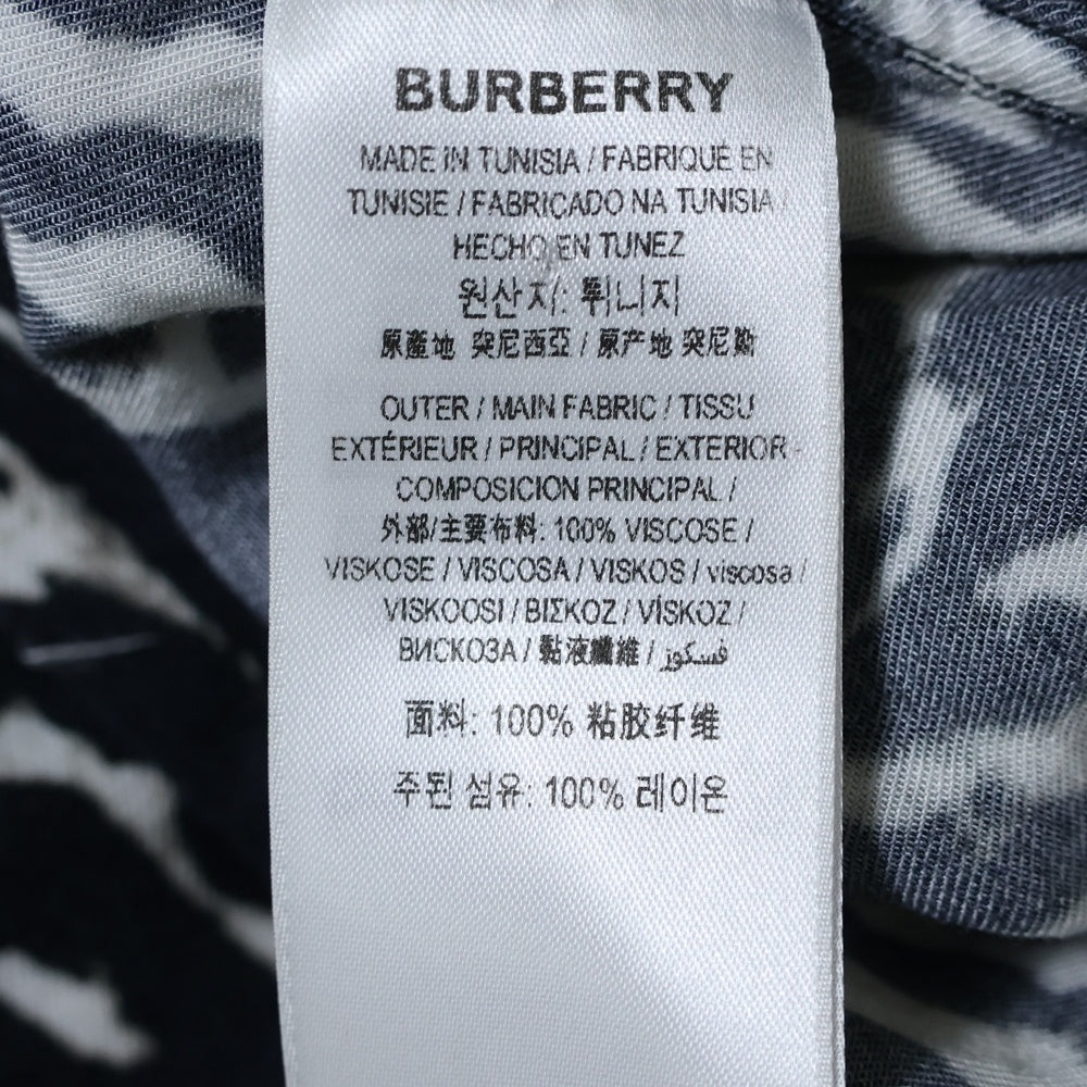 BURBERRY LONDON(バーバリーロンドン) 20SS LEOPARD SHIRT レオパード 半袖 開襟 アロハシャツ ブラック/ホワイト 8023943