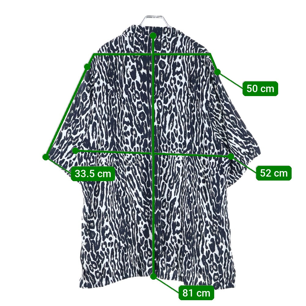 BURBERRY LONDON(バーバリーロンドン) 20SS LEOPARD SHIRT レオパード 半袖 開襟 アロハシャツ ブラック/ホワイト 8023943