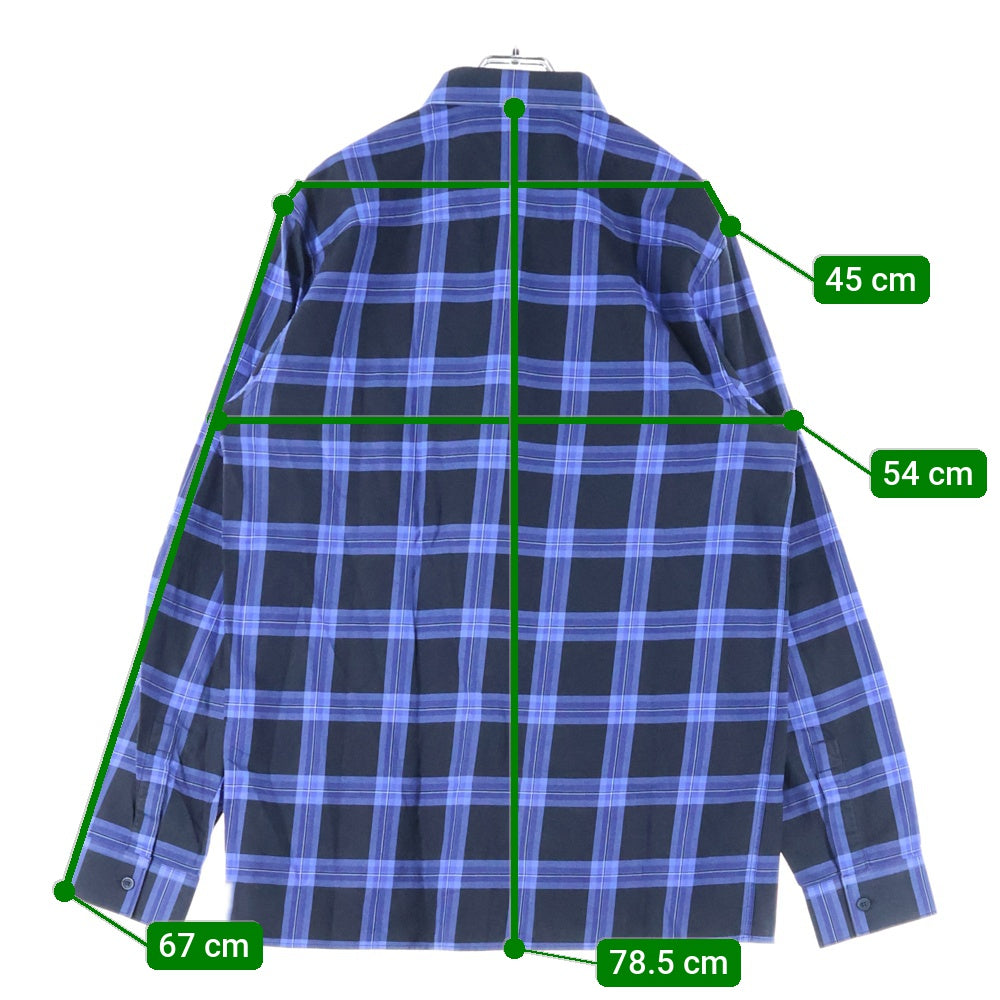 GIVENCHY(ジバンシィ) BD CHECK L/S SHIRT ボタンダウン チェック 長袖シャツ ブルー/ブラック 16J 6256 417