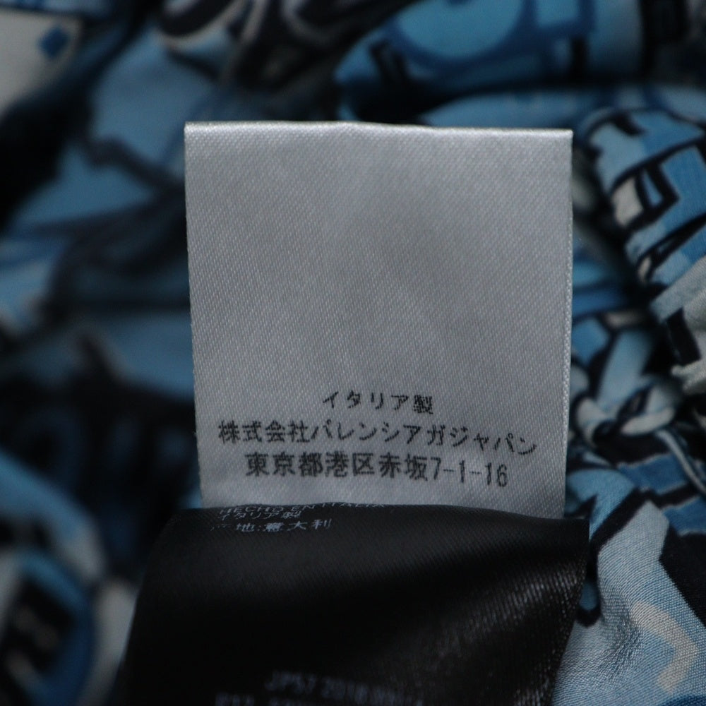 BALENCIAGA(バレンシアガ) 18SS PAJAMA PANTS パジャマ イージー パンツ ブルー/ブラック 527828 TELF7