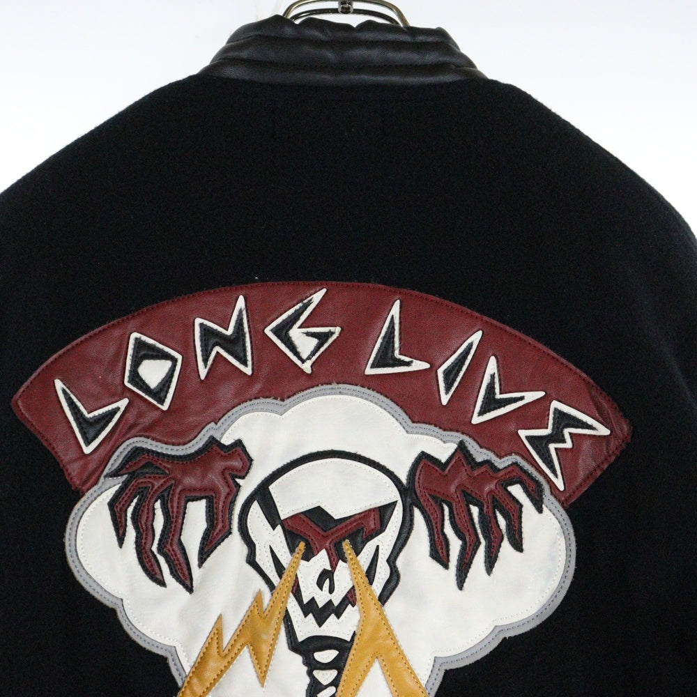 WTAPS(ダブルタップス) 20AW CANAL JACKET WONY MOSSER カナル モッサー スタジアムジャケットスタジャン ジャケット ブラック 202BRDT-JKM05