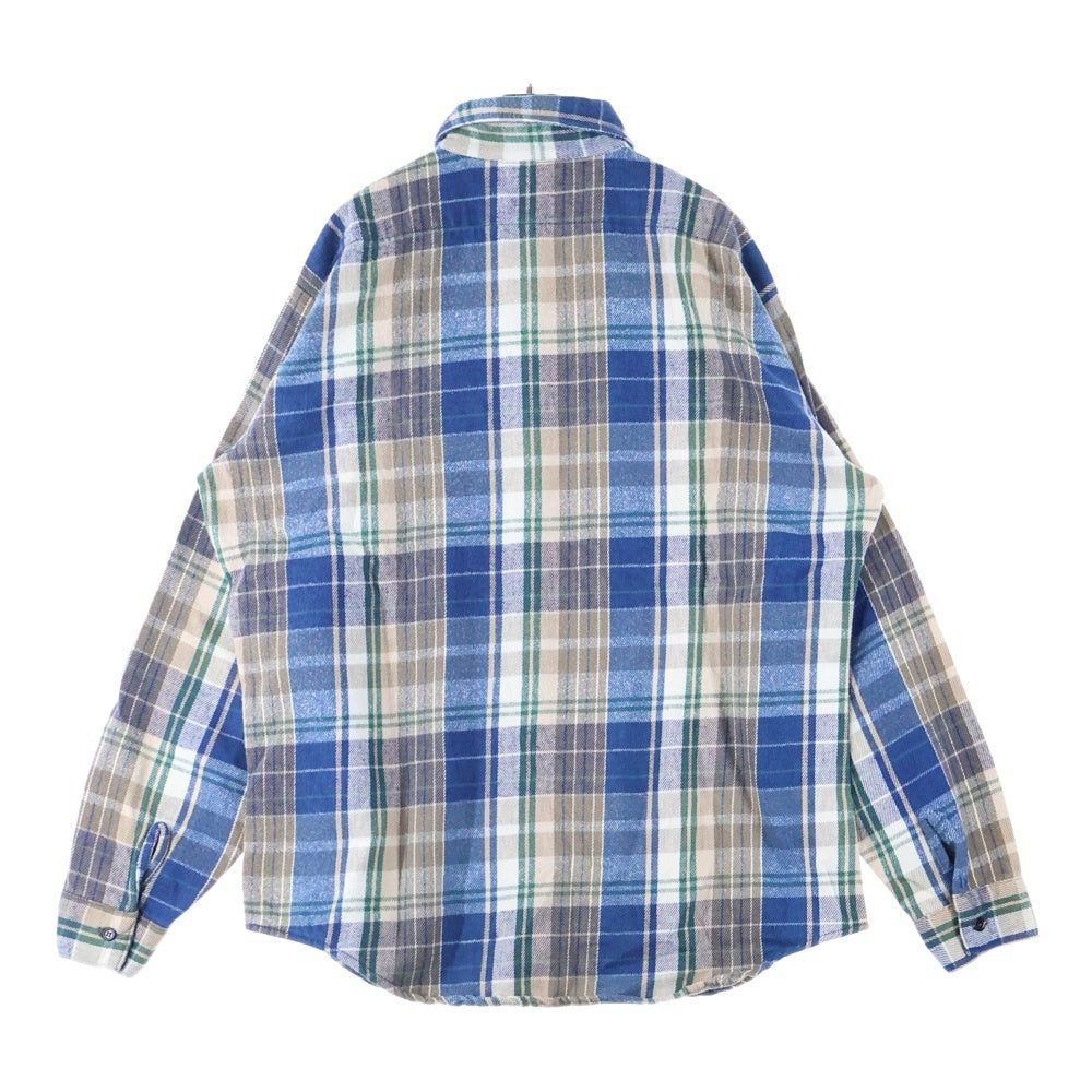 VINTAGE(ヴィンテージ) 70-80s FIVEBROTHER USA TALLMAN CHECK L/S SHIRT チャック 長袖 シャツ ブルー/ブラウン/グリーン