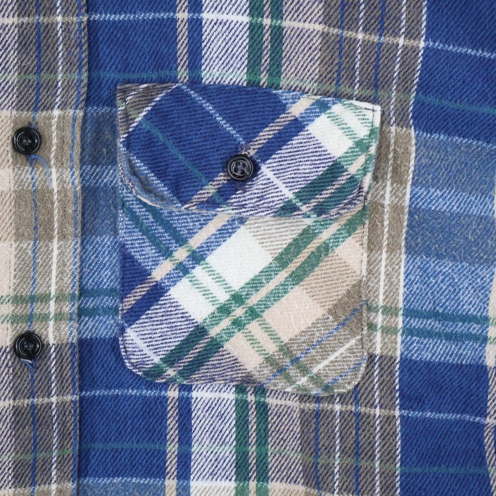 VINTAGE(ヴィンテージ) 70-80s FIVEBROTHER USA TALLMAN CHECK L/S SHIRT チャック 長袖 シャツ ブルー/ブラウン/グリーン