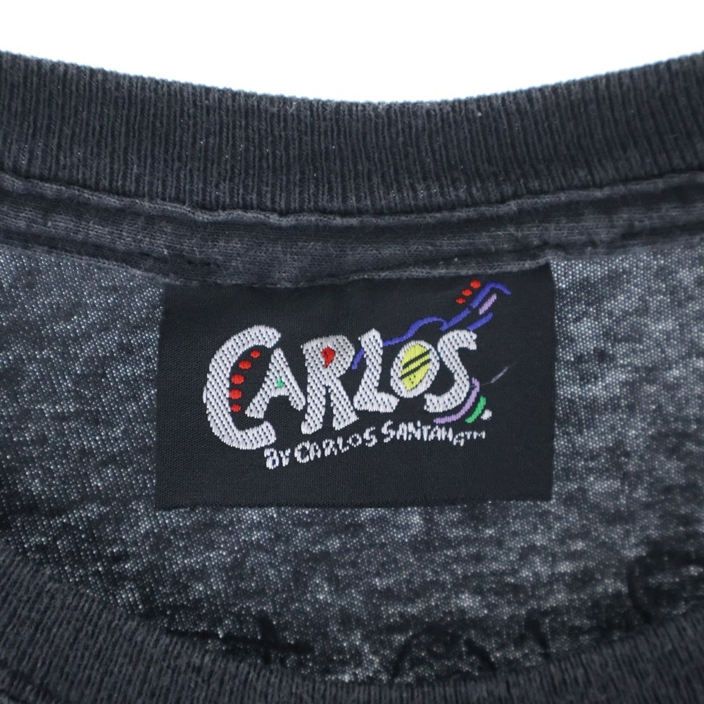 VINTAGE(ヴィンテージ) 90s SANTANA RIVER OF COLORS CARLOS 1998 カルロス サンタナ 半袖Tシャツ カットソー ブラック