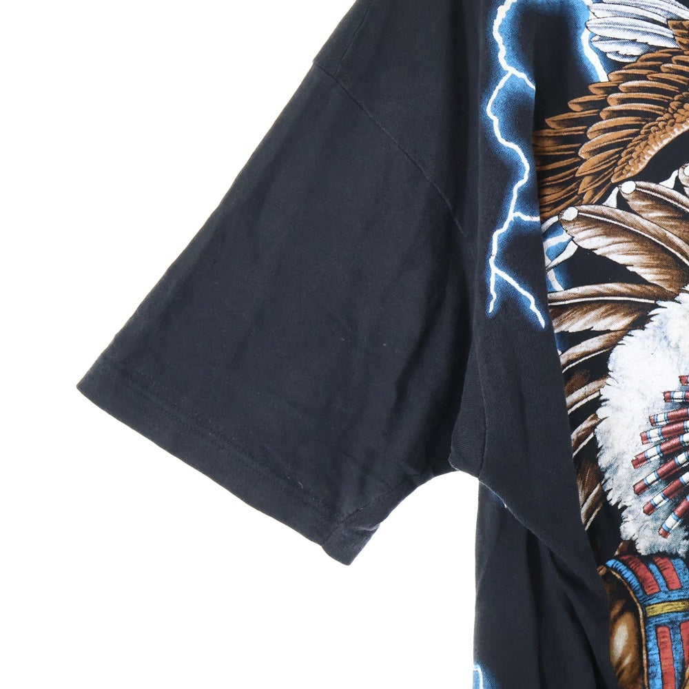 VINTAGE(ヴィンテージ) 90-00s AMERICAN THUNDER アメリカンサンダー 半袖Tシャツ カットソー ブラック