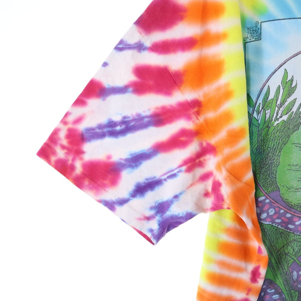 VINTAGE(ヴィンテージ) 90s ALICE IN WONDERLAND 1997 NOT FADE AWAY 不思議の国のアリス タイダイ 半袖Tシャツ カットソー オレンジ/イエロー/ブルー