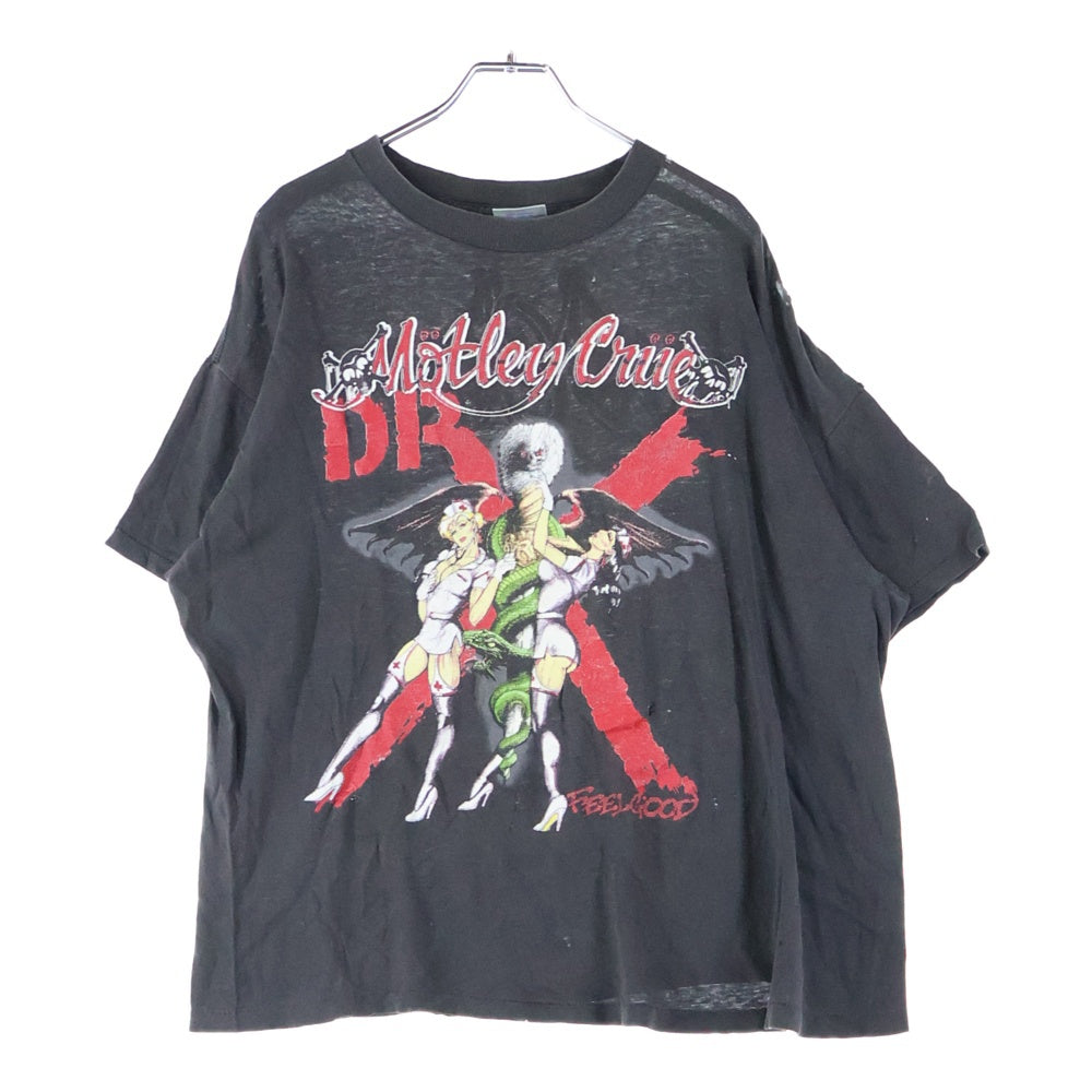 VINTAGE(ヴィンテージ) 80s MOTLEY CRUE DR FEEL GOOD モトリークルー ドクター フィールグッド 半袖Tシャツ カットソー ブラック