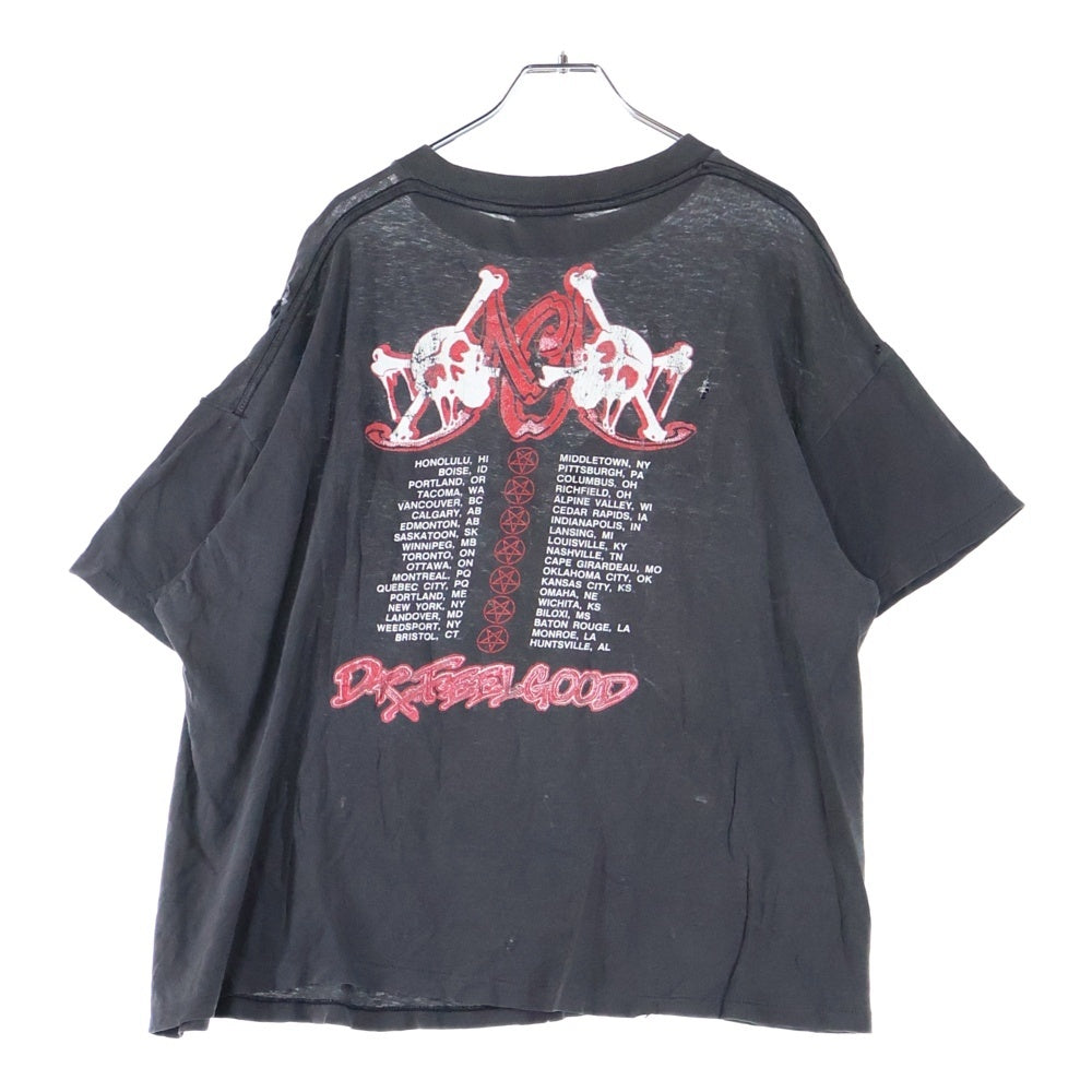 VINTAGE(ヴィンテージ) 80s MOTLEY CRUE DR FEEL GOOD モトリークルー ドクター フィールグッド 半袖Tシャツ カットソー ブラック