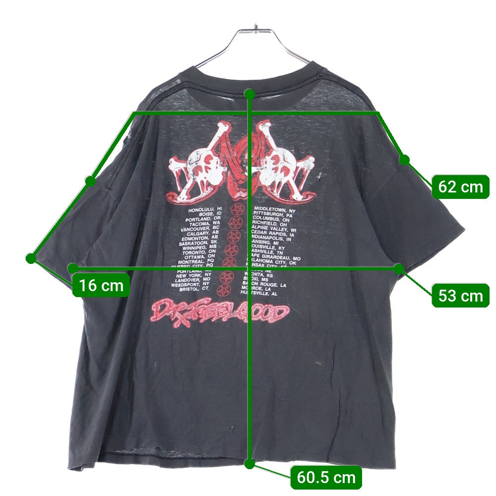 VINTAGE(ヴィンテージ) 80s MOTLEY CRUE DR FEEL GOOD モトリークルー ドクター フィールグッド 半袖Tシャツ カットソー ブラック