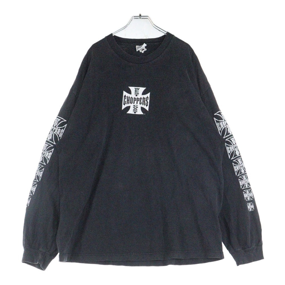 VINTAGE(ヴィンテージ) 90s WEST COAST CHOPPERS LS TEE ウエストコースト チョッパーズ アームプリント ロングスリーブ Tシャツ 半袖カットソー ブラック