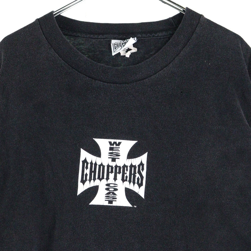 VINTAGE(ヴィンテージ) 90s WEST COAST CHOPPERS LS TEE ウエストコースト チョッパーズ アームプリント ロングスリーブ Tシャツ 半袖カットソー ブラック