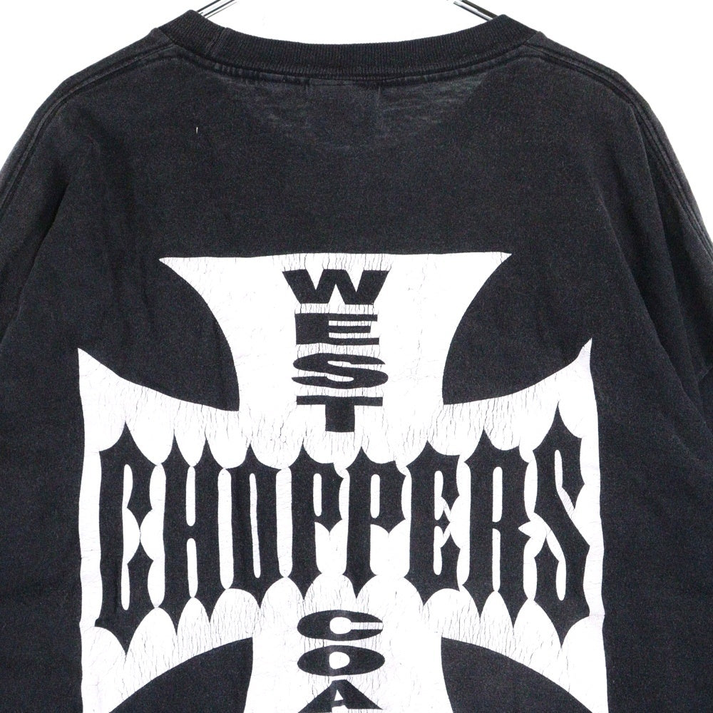 VINTAGE(ヴィンテージ) 90s WEST COAST CHOPPERS LS TEE ウエストコースト チョッパーズ アームプリント ロングスリーブ Tシャツ 半袖カットソー ブラック