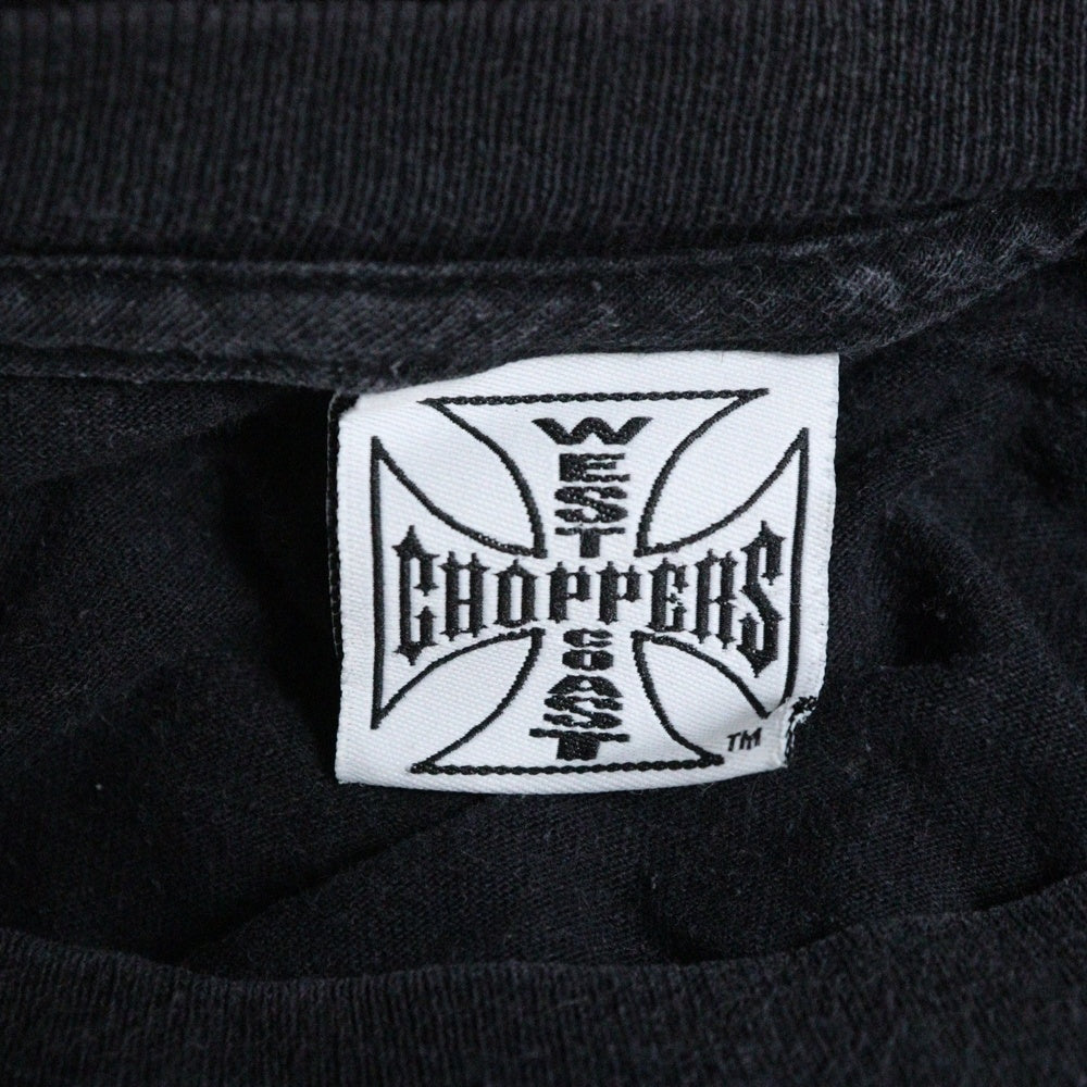 VINTAGE(ヴィンテージ) 90s WEST COAST CHOPPERS LS TEE ウエストコースト チョッパーズ アームプリント ロングスリーブ Tシャツ 半袖カットソー ブラック
