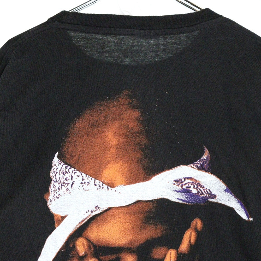 VINTAGE(ヴィンテージ) 2PAC RAP TEE IT'S A SET UP SO KEEP YA HEAD UPV FITS 2パック ラップ Tシャツ 両面プリント 半袖カットソーブラック