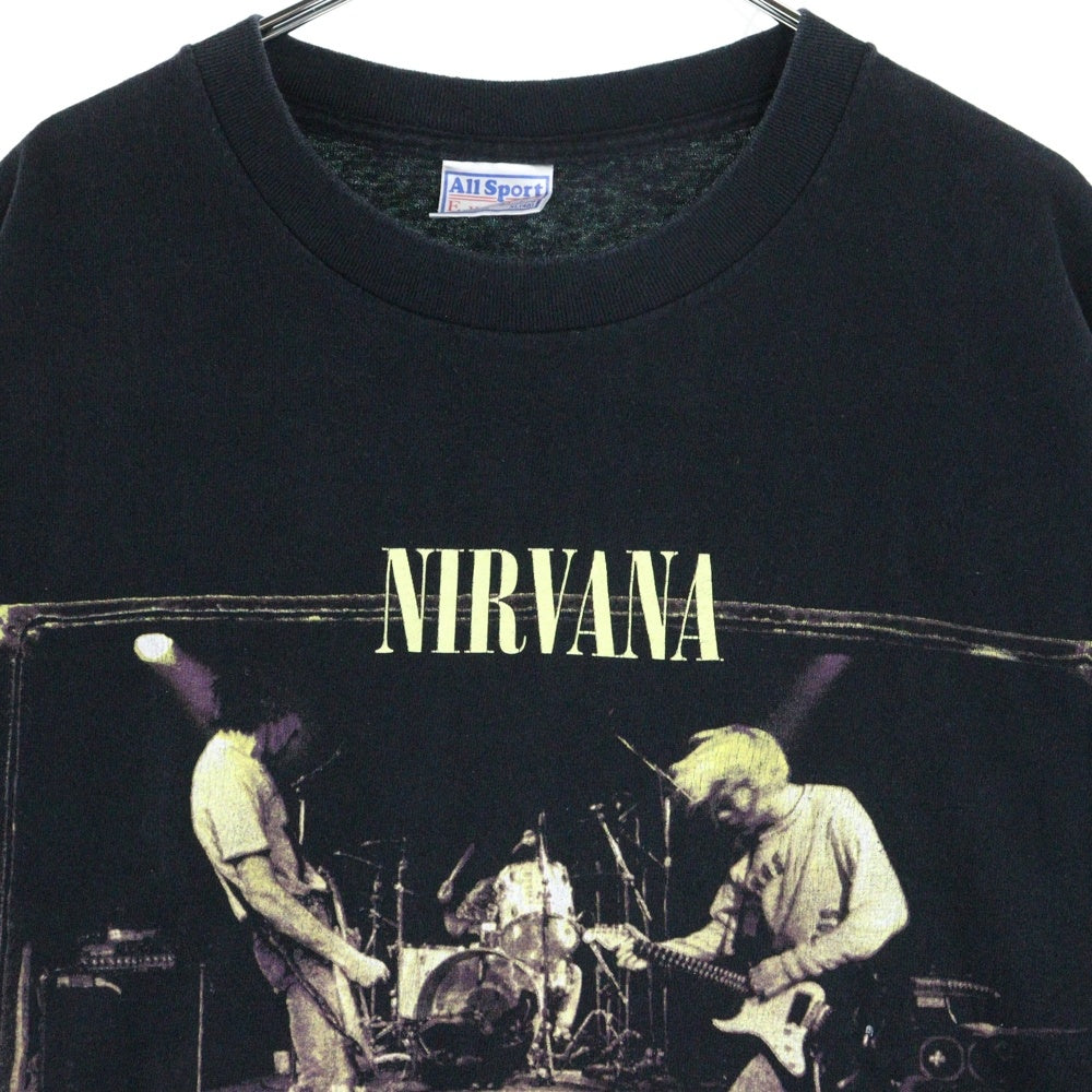 VINTAGE(ヴィンテージ) 90s NIRVANA FROM THE MUDDY BANKS OF THE WISHKAH ニルヴァーナ 両面プリンントTシャツ 半袖カットソー ブラック
