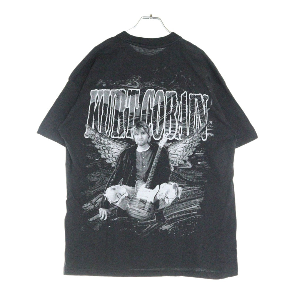 VINTAGE(ヴィンテージ) 90-00s NIRVANA KURT COBAIN BOOTLEG ニルヴァーナ カートコバーン ブート 両面プリントTシャツ 半袖カットソー ブラック