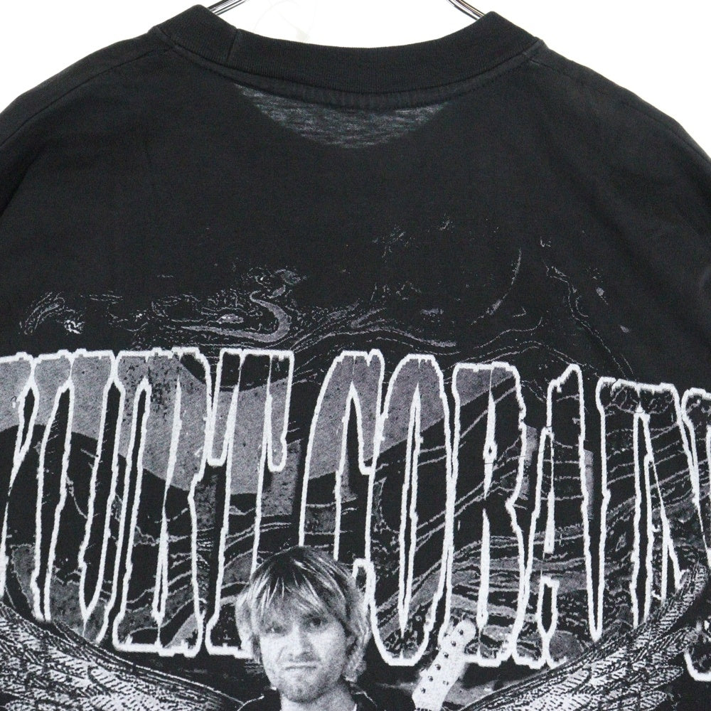 VINTAGE(ヴィンテージ) 90-00s NIRVANA KURT COBAIN BOOTLEG ニルヴァーナ カートコバーン ブート 両面プリントTシャツ 半袖カットソー ブラック