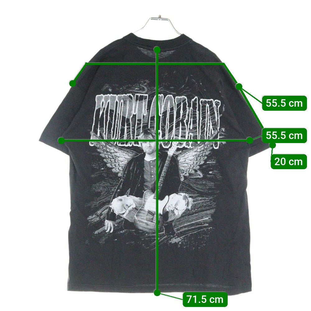 VINTAGE(ヴィンテージ) 90-00s NIRVANA KURT COBAIN BOOTLEG ニルヴァーナ カートコバーン ブート 両面プリントTシャツ 半袖カットソー ブラック
