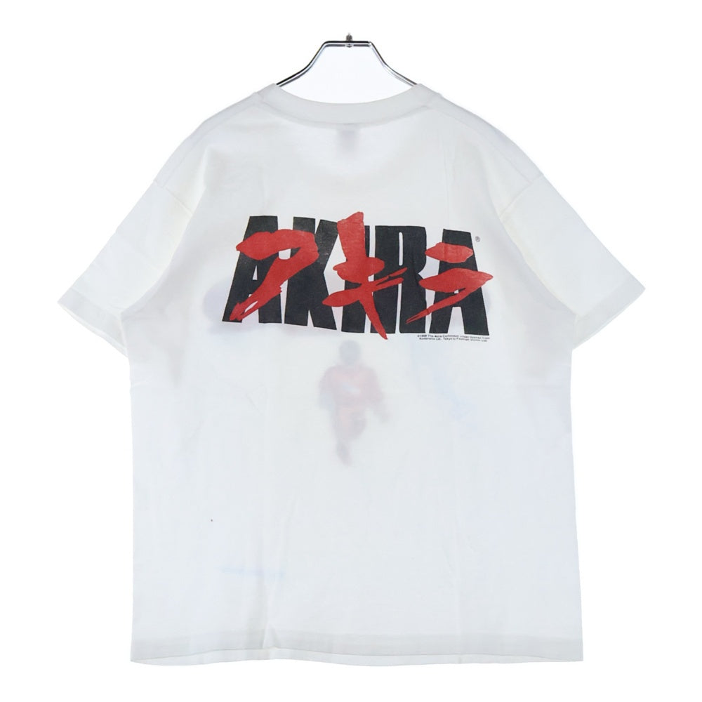 VINTAGE(ヴィンテージ) 90S AKIRA アキラ 金田バイク プリント 半袖クルーネックTシャツカットソー ホワイト