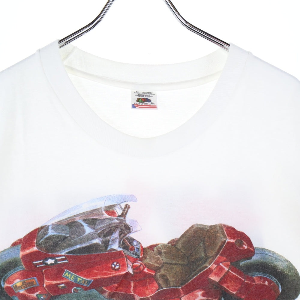 VINTAGE(ヴィンテージ) 90S AKIRA アキラ 金田バイク プリント 半袖クルーネックTシャツカットソー ホワイト