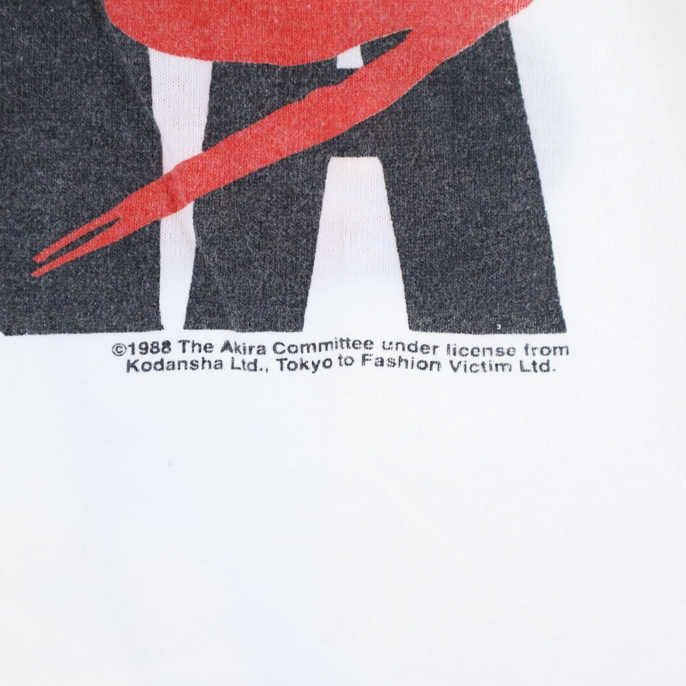 VINTAGE(ヴィンテージ) 90S AKIRA アキラ 金田バイク プリント 半袖クルーネックTシャツカットソー ホワイト